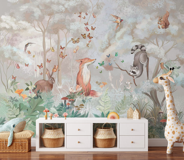 Enchanting Forest Scene Mural