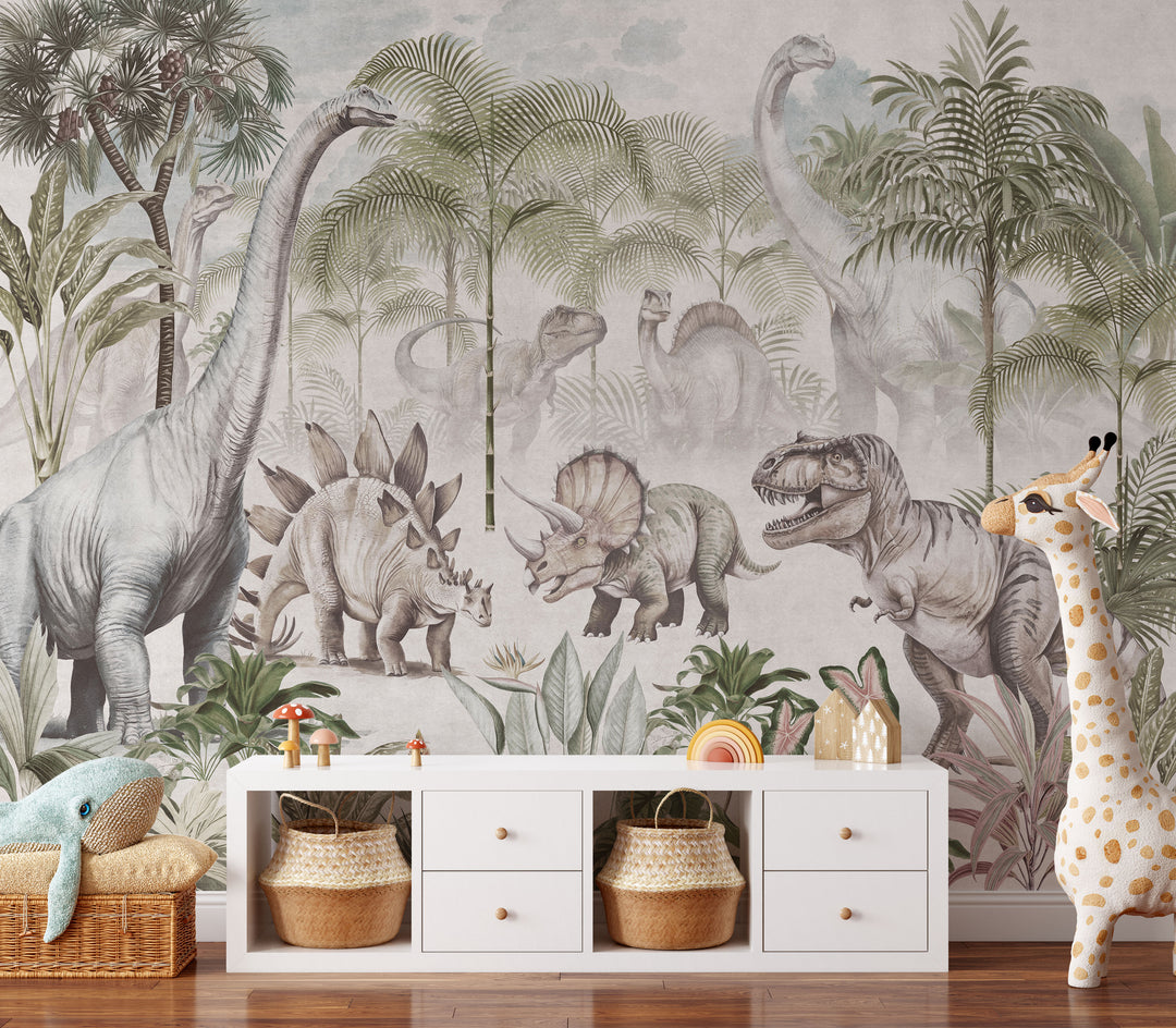 Prehistoric Safari Wallpaper Mural
