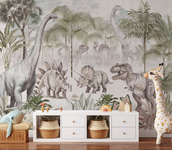 Prehistoric Safari Wallpaper Mural