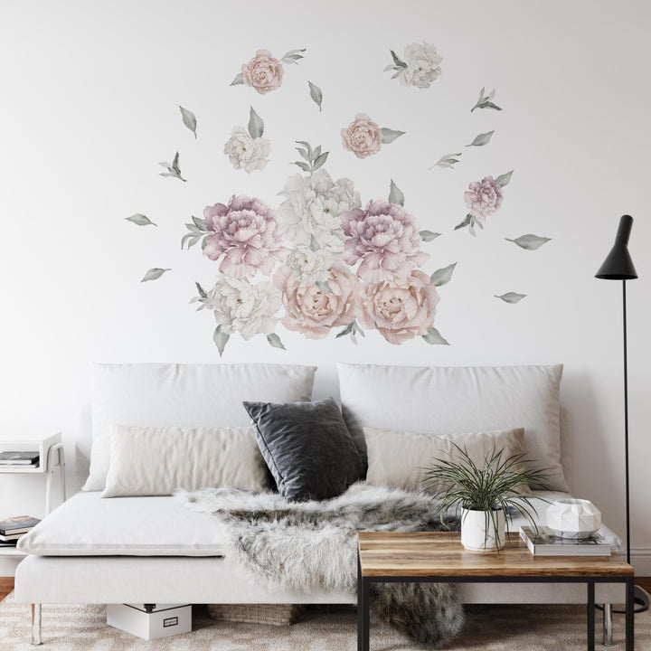 Decal Muted Watercolor Peony