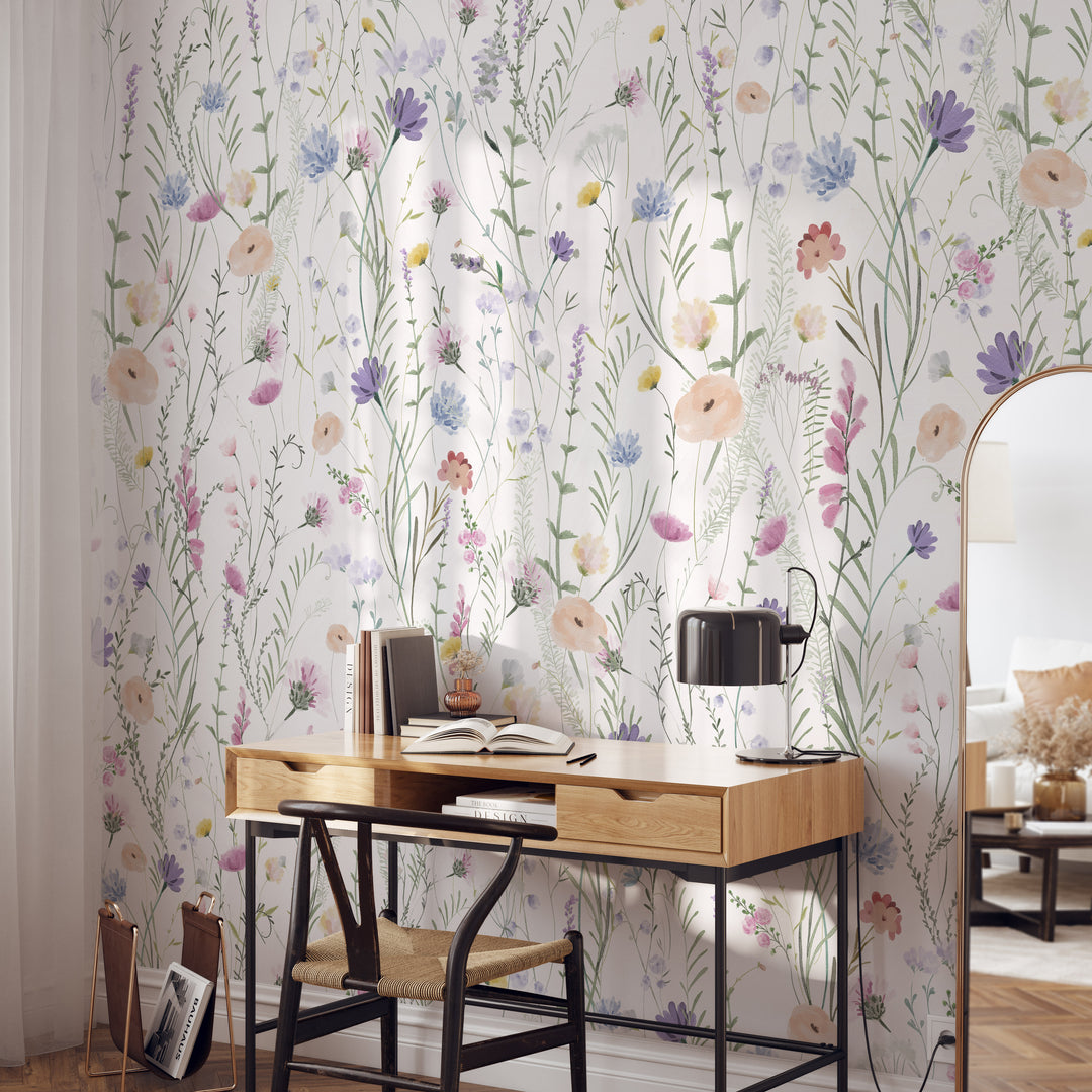 Wild Flowers Botanical Large Scale Mural