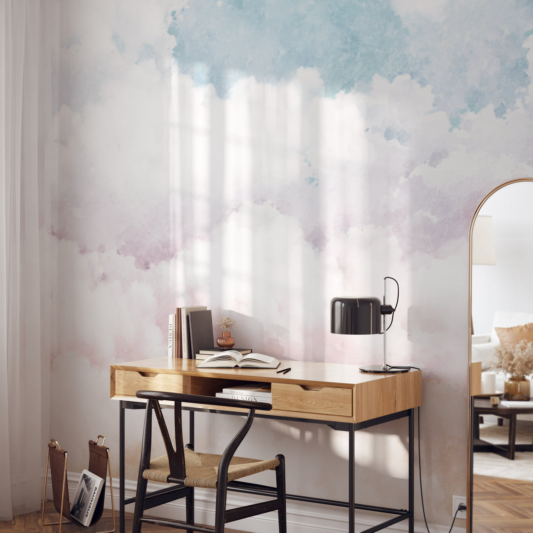 Rainbow Rustic Clouds Mural