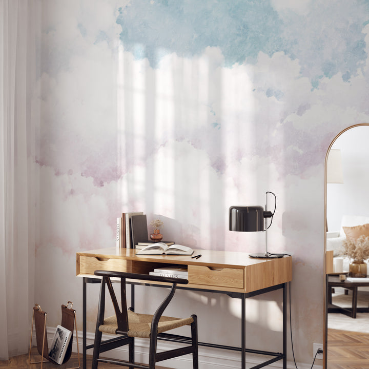 Rainbow Rustic Clouds Mural
