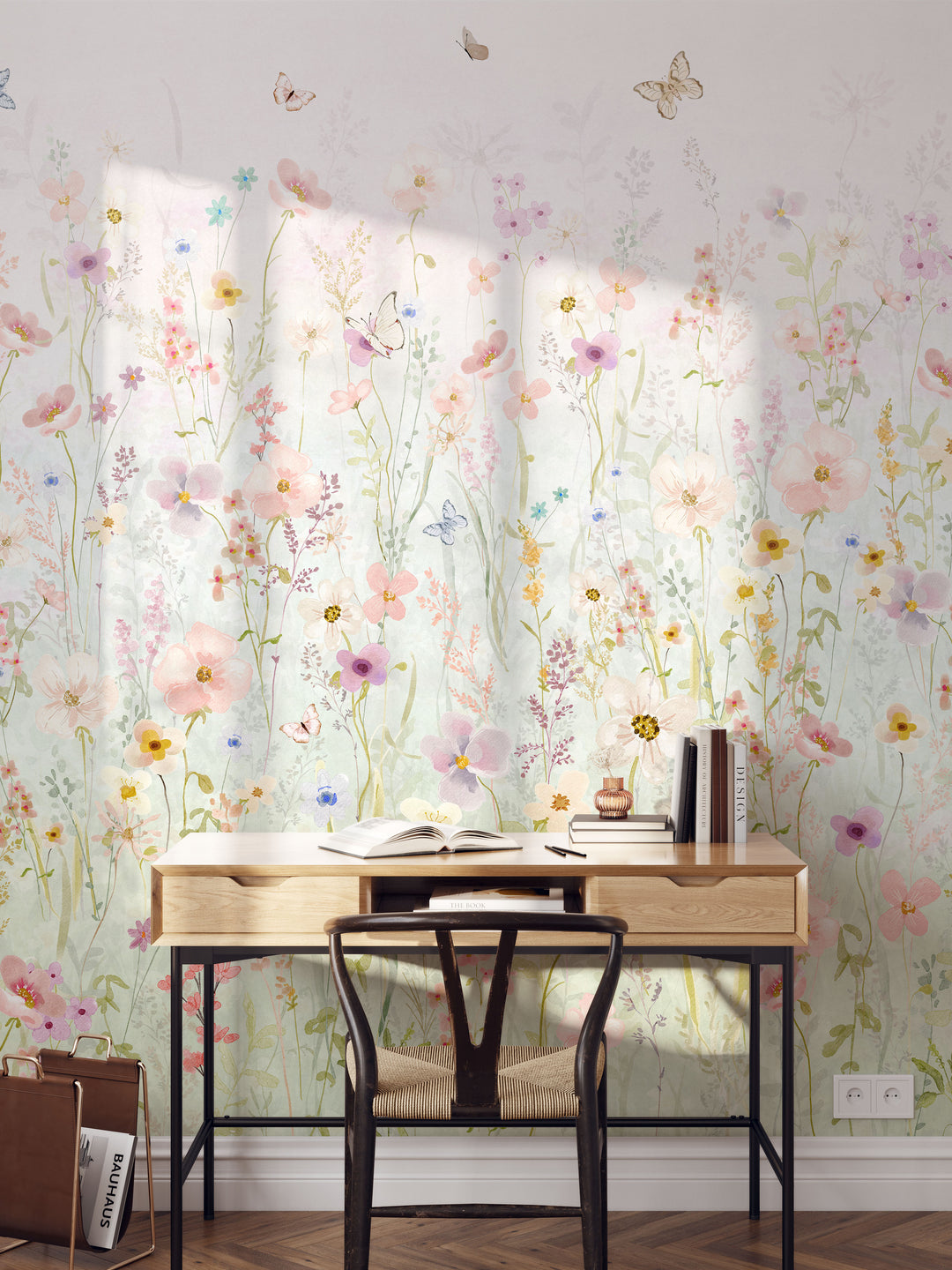 Field of Wildflowers at Sunrise Mural