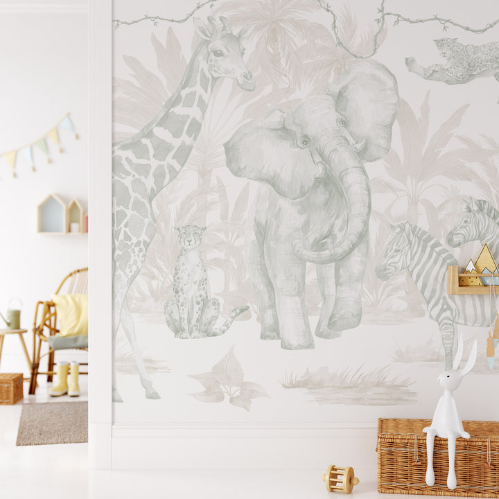 Gentle Safari Wallpaper Mural