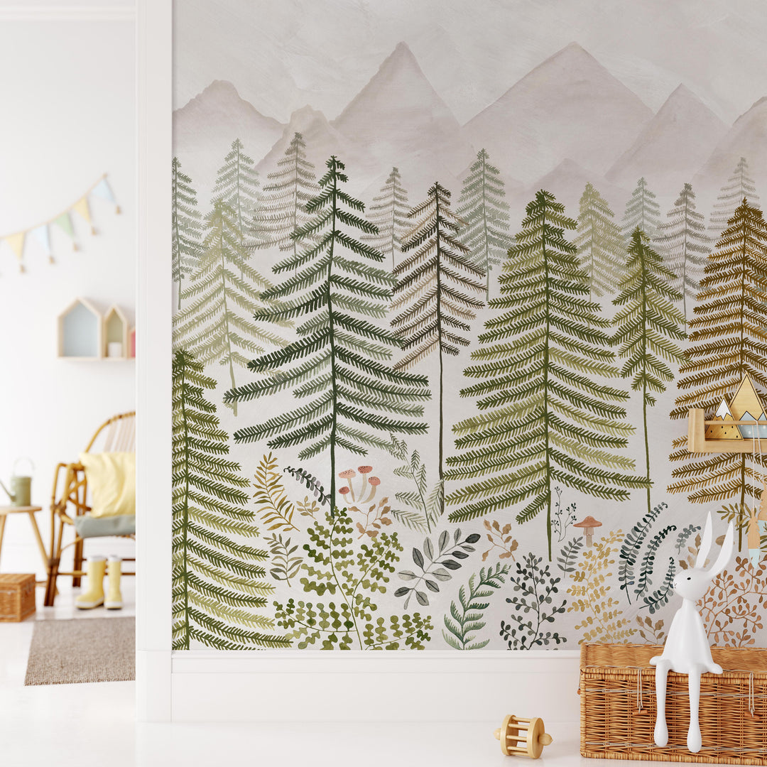 Scandinavian Forest Mural