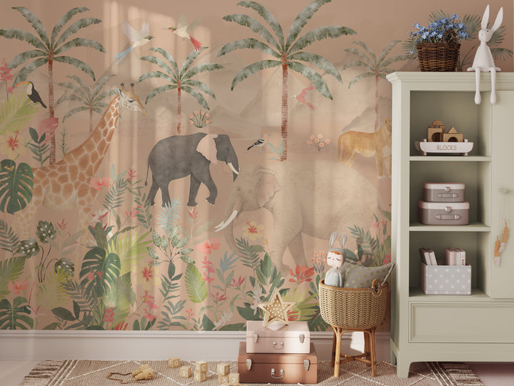 Boho Wild Safari Mural