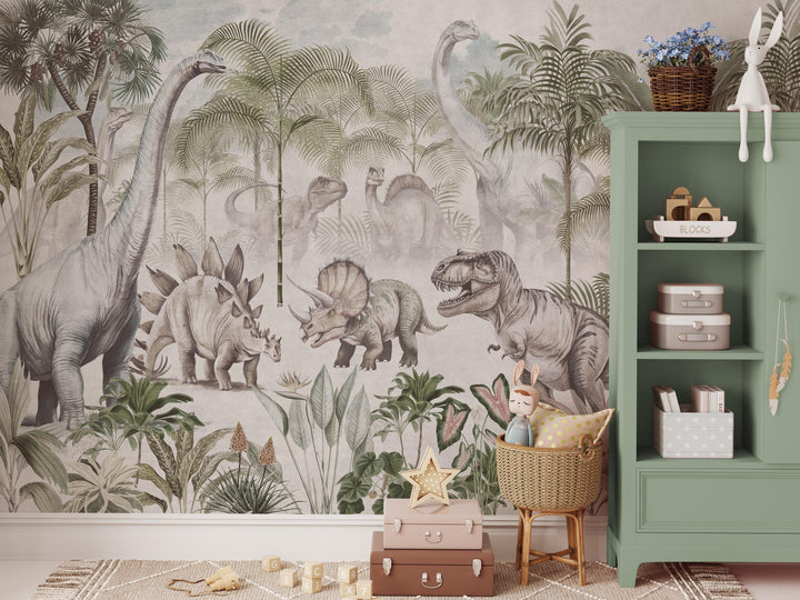 Prehistoric Safari Wallpaper Mural
