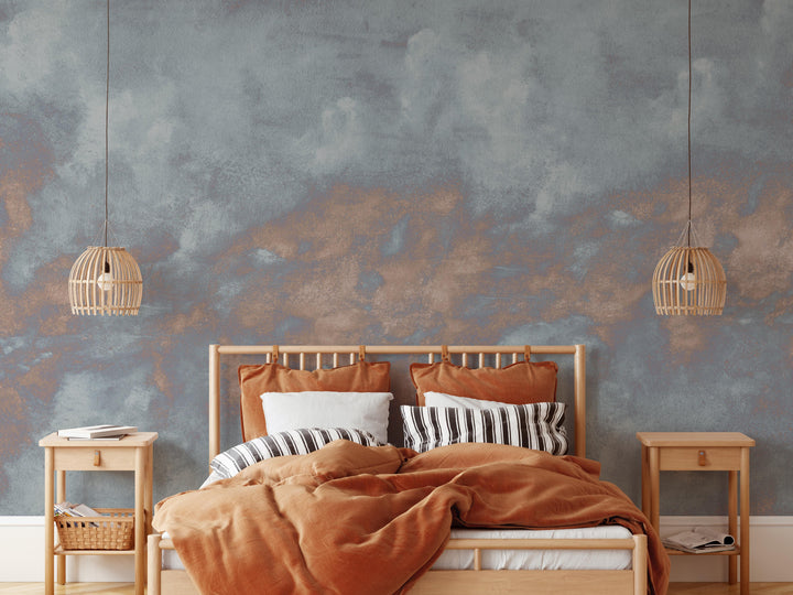 Minimal Ombre Clouds in Dusk Wallpaper Mural