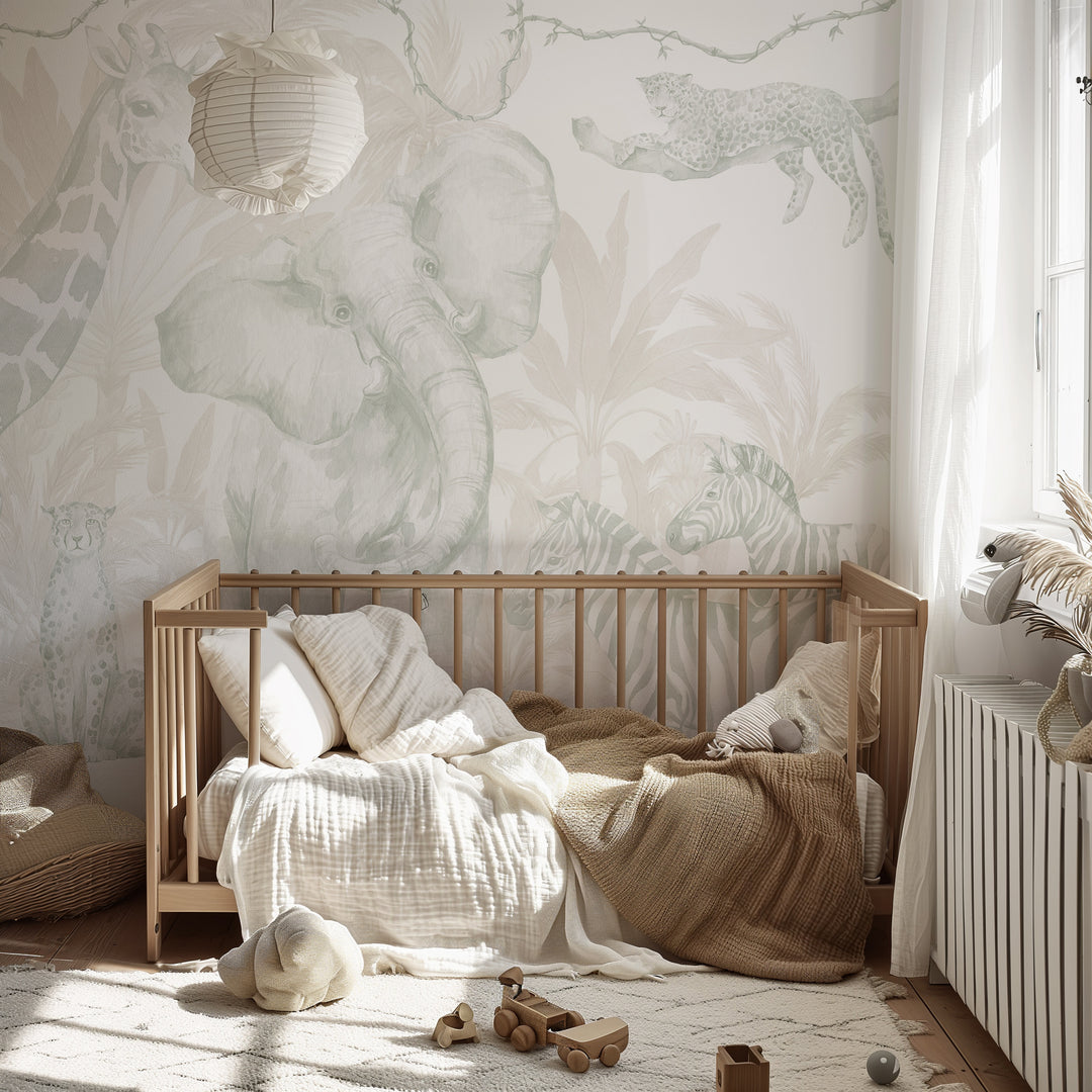 Gentle Safari Wallpaper Mural