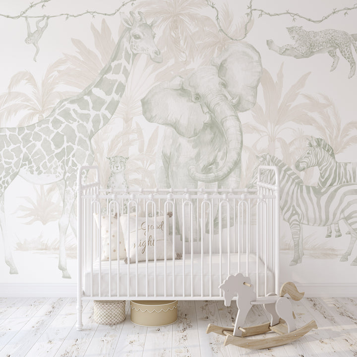 Gentle Safari Wallpaper Mural