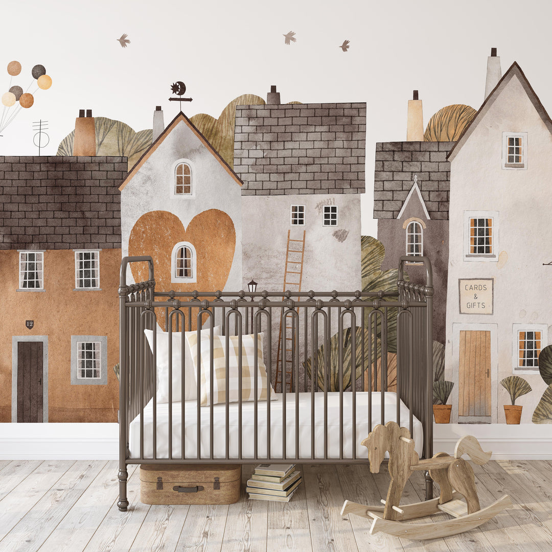 Scandinavian Small Town Wallpaper Mural