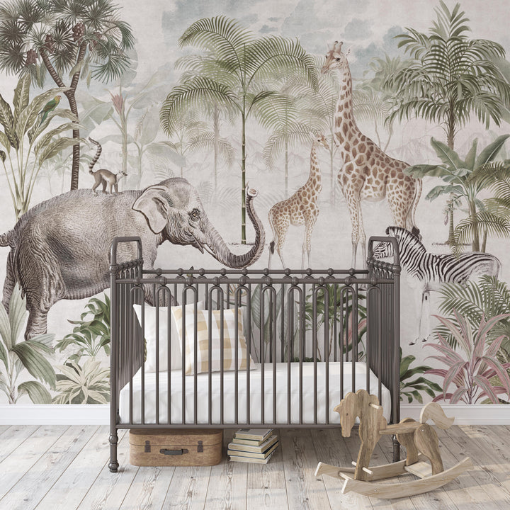 Vintage Safari Mural