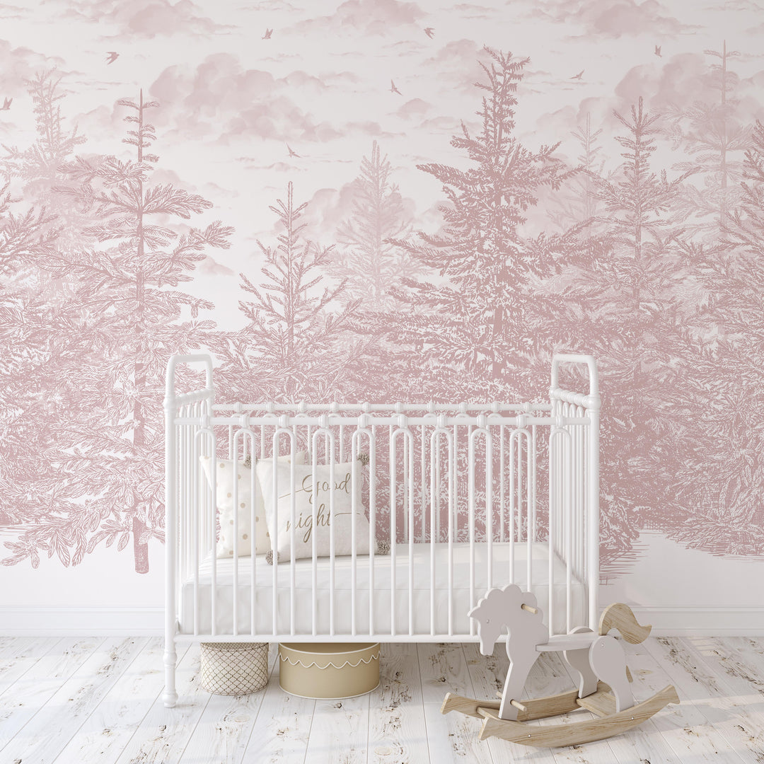 Blush Silent Canopy Mural