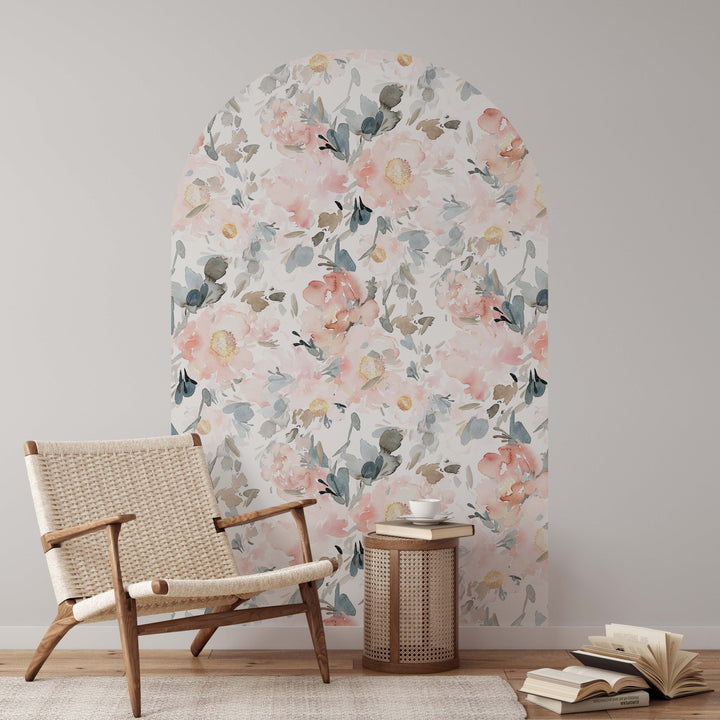 Calcomanía de pared con arco floral de Harper