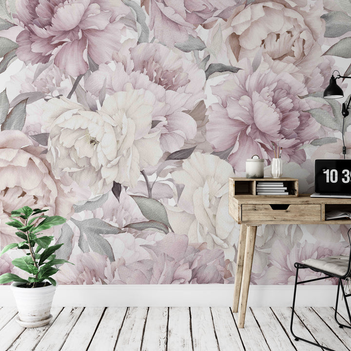 Muted Watercolor Peony Bouquet