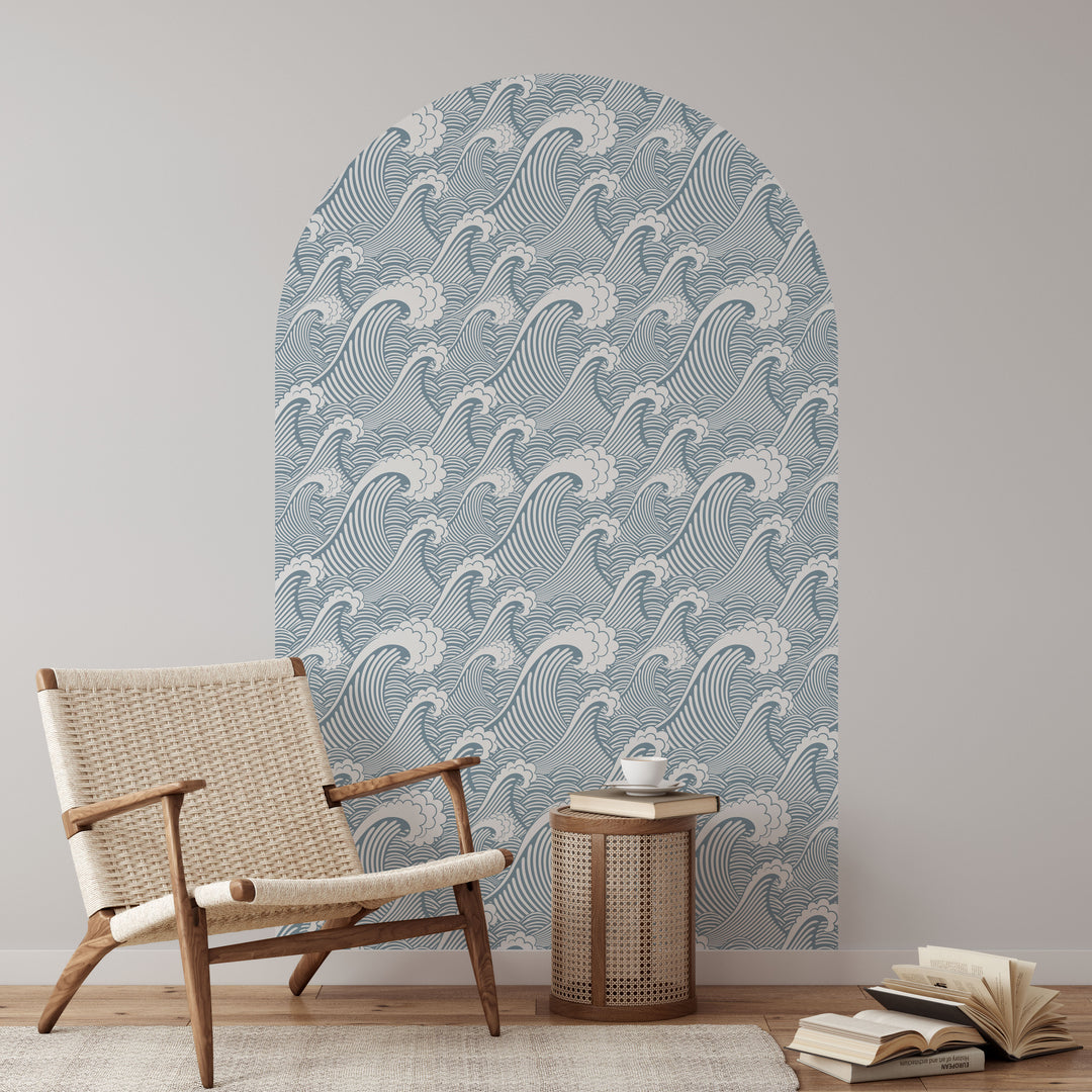 Ocean Waves Arch Wall Decal