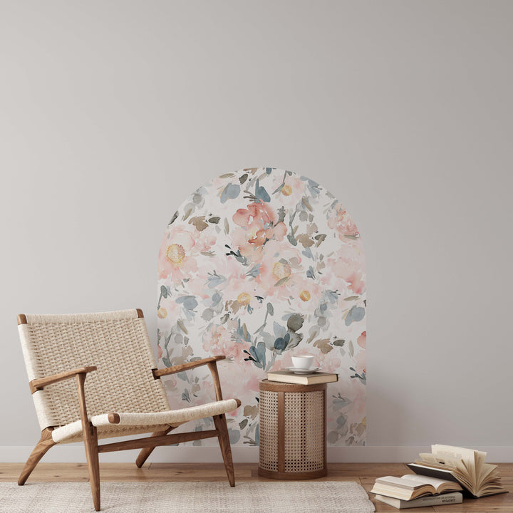 Calcomanía de pared con arco floral de Harper