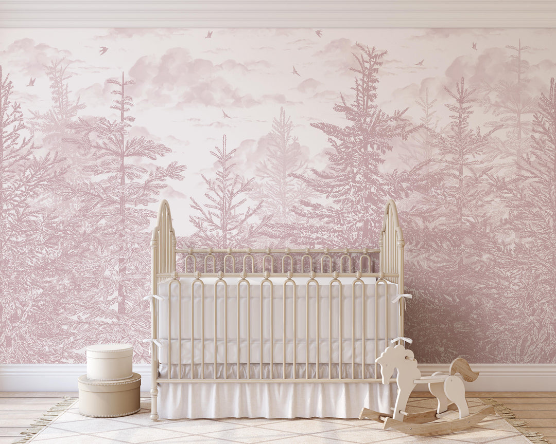 Blush Silent Canopy Mural