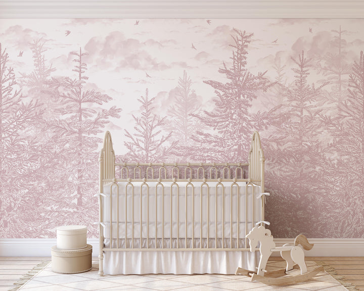 Blush Silent Canopy Mural