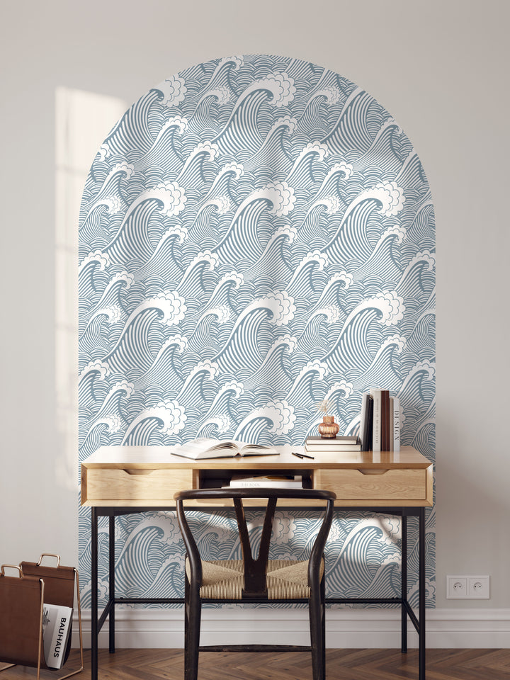 Ocean Waves Arch Wall Decal