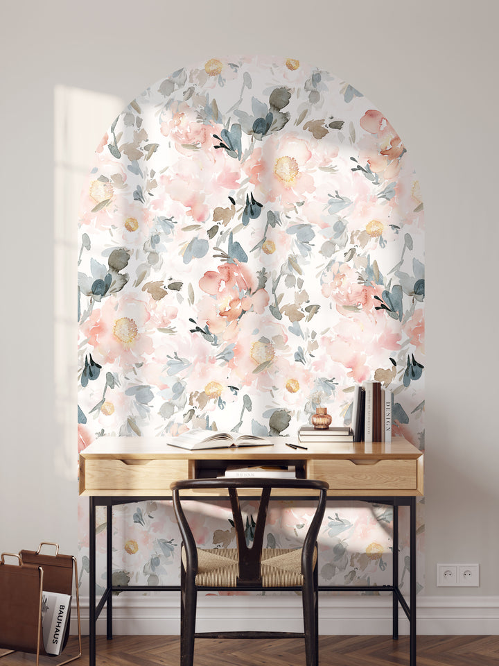 Calcomanía de pared con arco floral de Harper