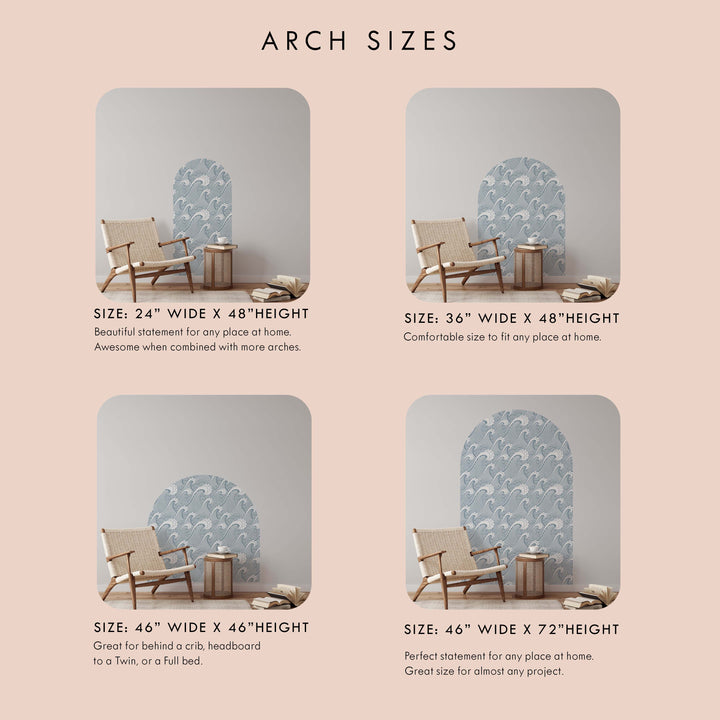 Ocean Waves Arch Wall Decal