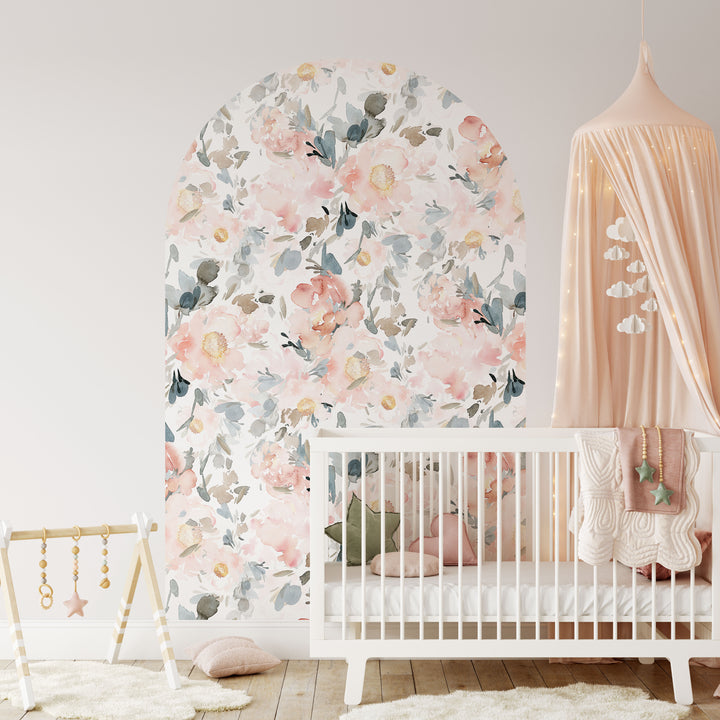 Calcomanía de pared con arco floral de Harper