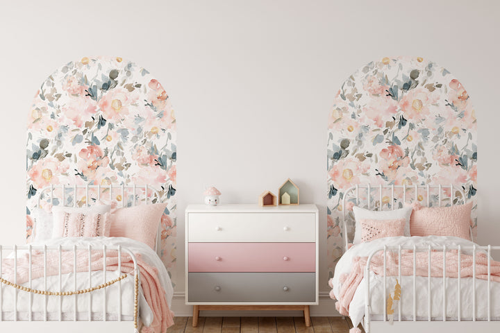 Calcomanía de pared con arco floral de Harper