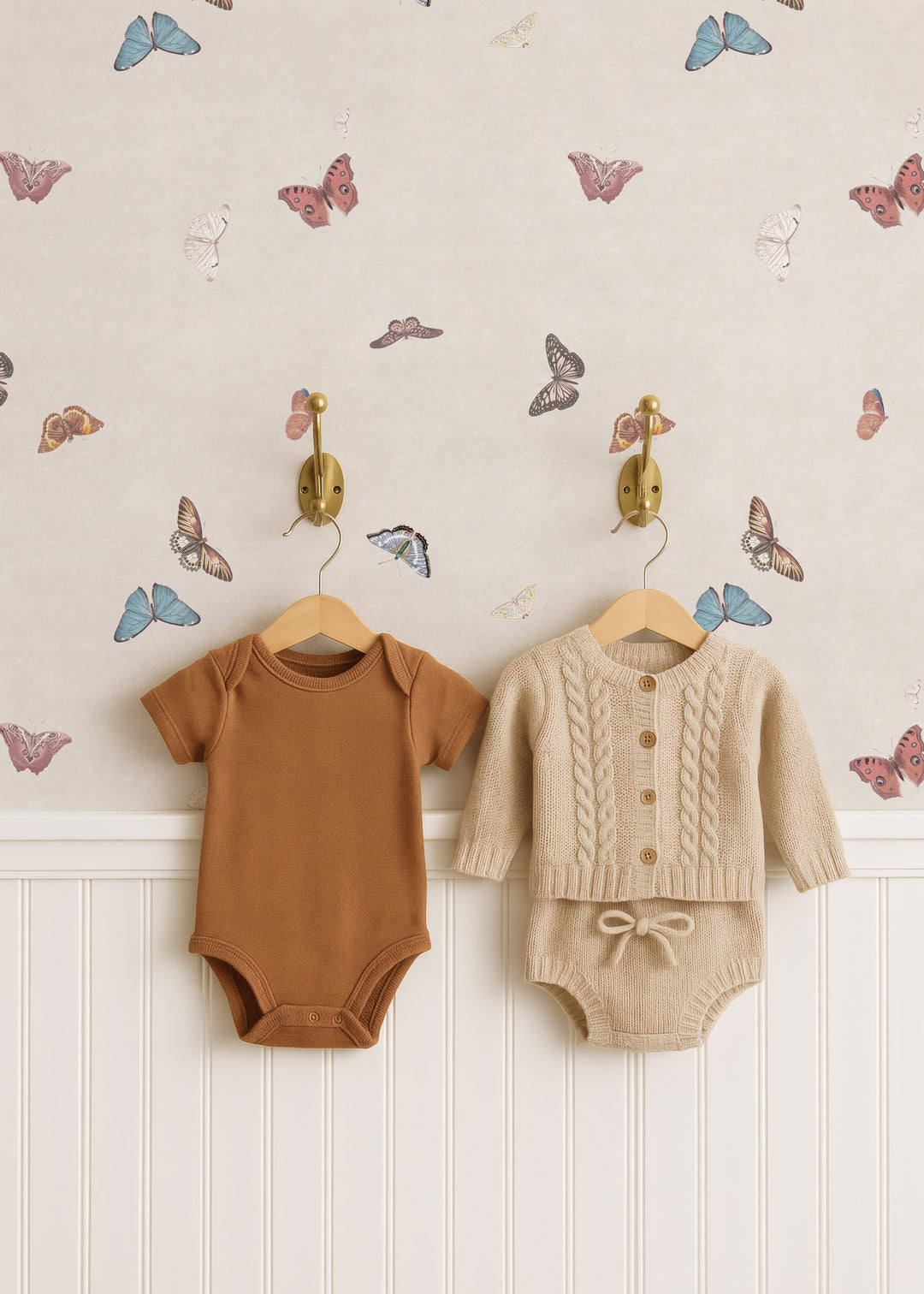 Vintage Butterfly Wallpaper - Neutral