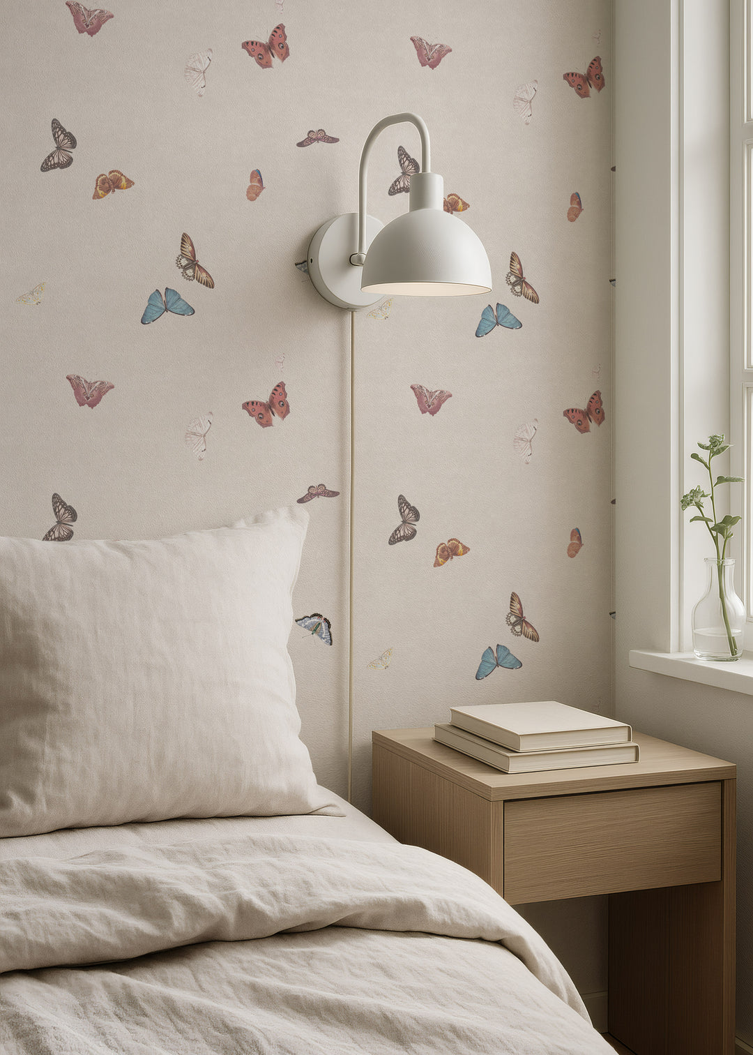Vintage Butterfly Wallpaper - Neutral