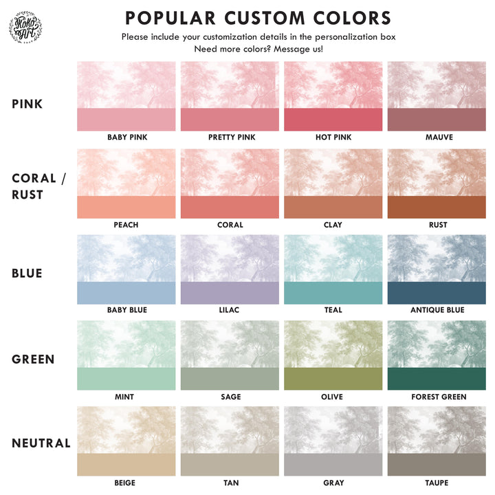 Dark Antique Woodland Trail Mural