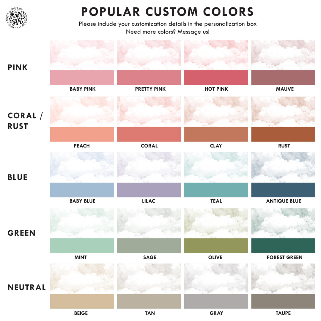 Rainbow Rustic Clouds Mural