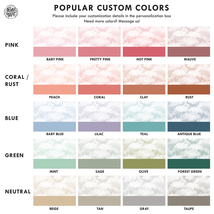 Oil Paint Pastel Sunset Tender Clouds Mural