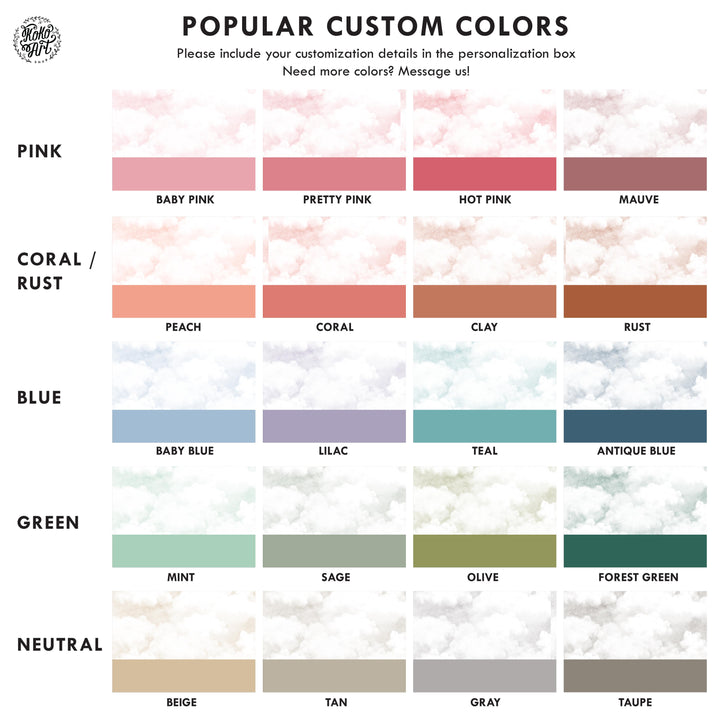 Light Blue and Mauve Vintage Cloud