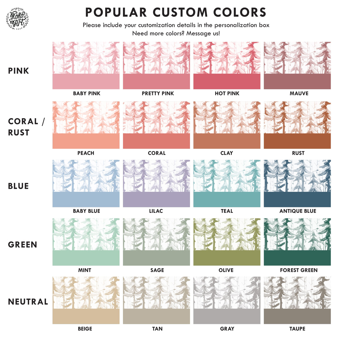 Woodland Watercolor Mural