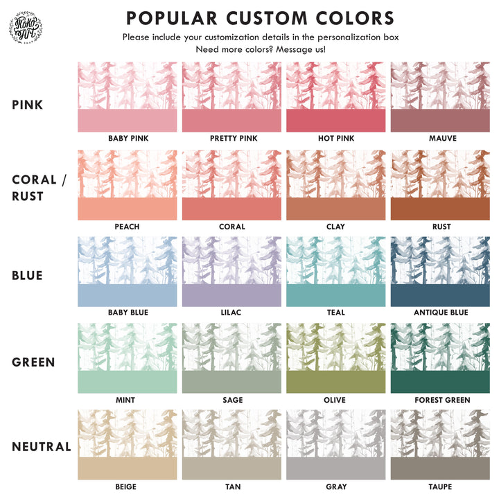 Woodland Watercolor Mural