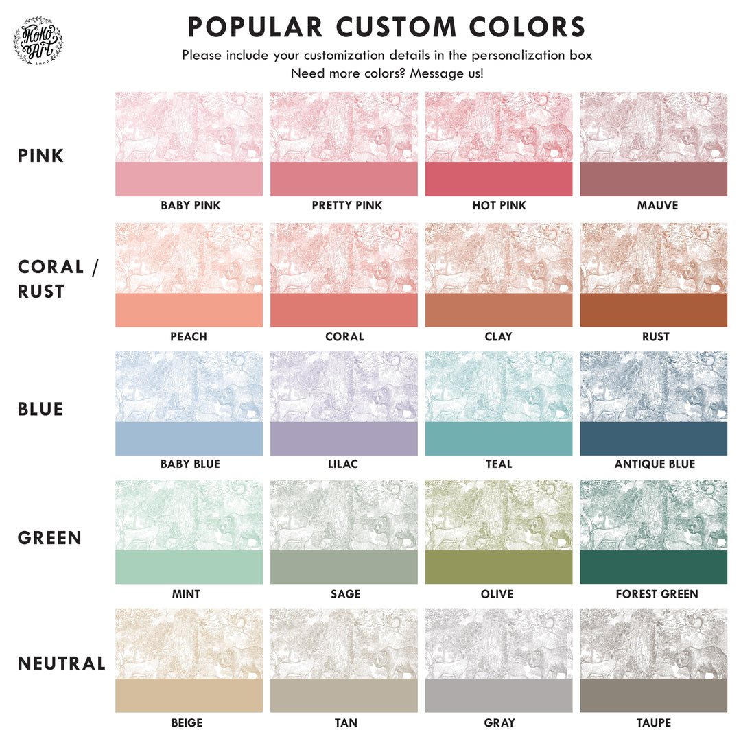 Timeless Forest Wallpaper Mural - Color Blue