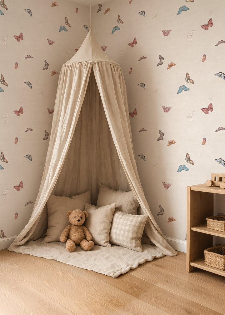 Vintage Butterfly Wallpaper - Neutral