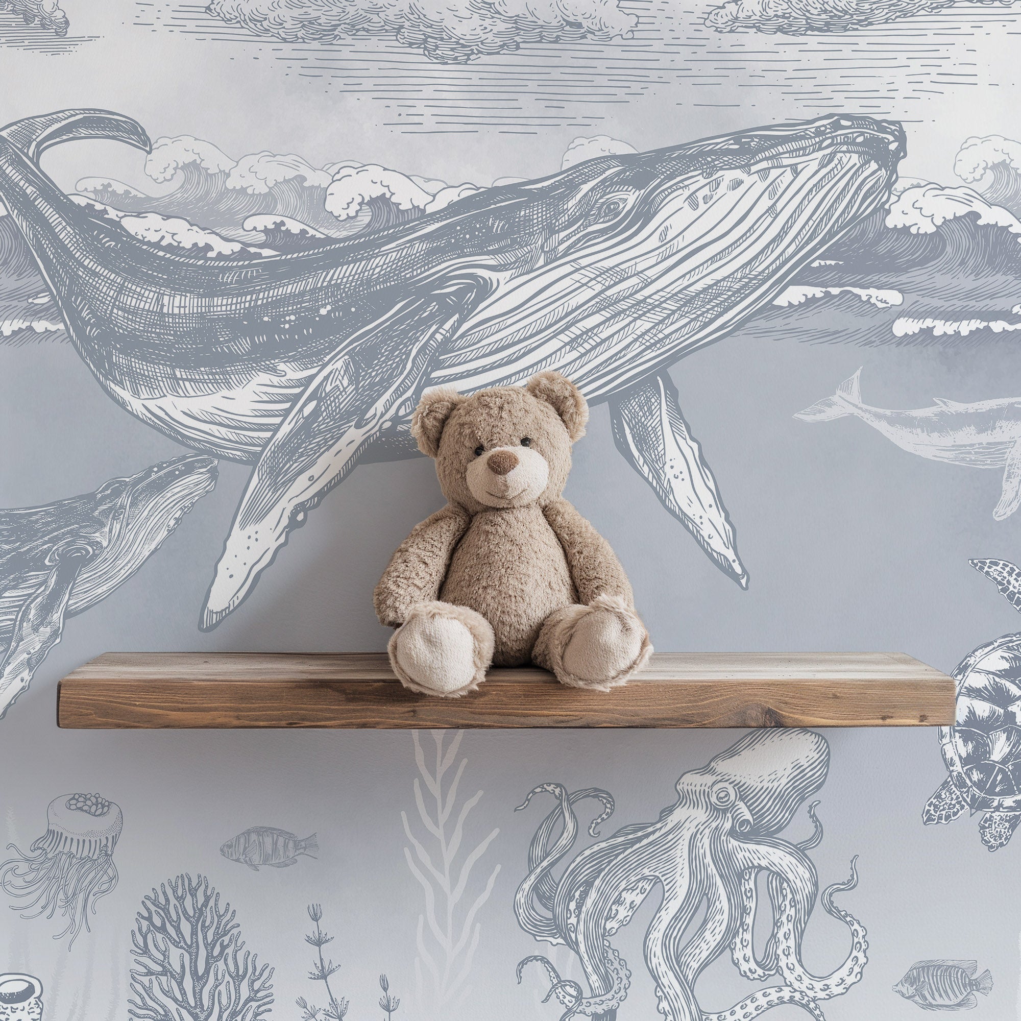 Vintage Ocean Wallpaper Mural – Koko Art Shop