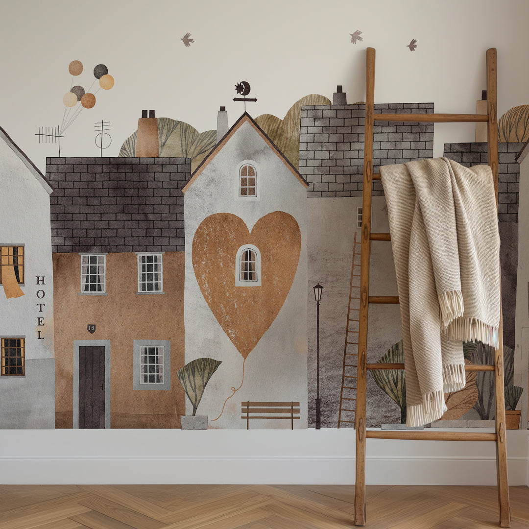 Scandinavian Small Town Wallpaper Mural