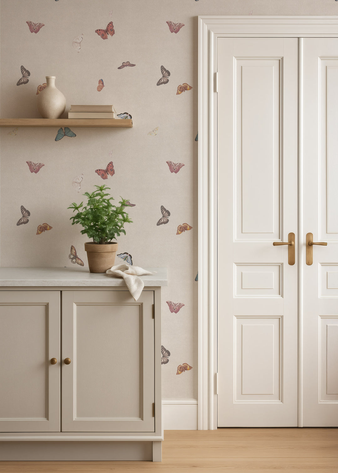 Vintage Butterfly Wallpaper - Neutral