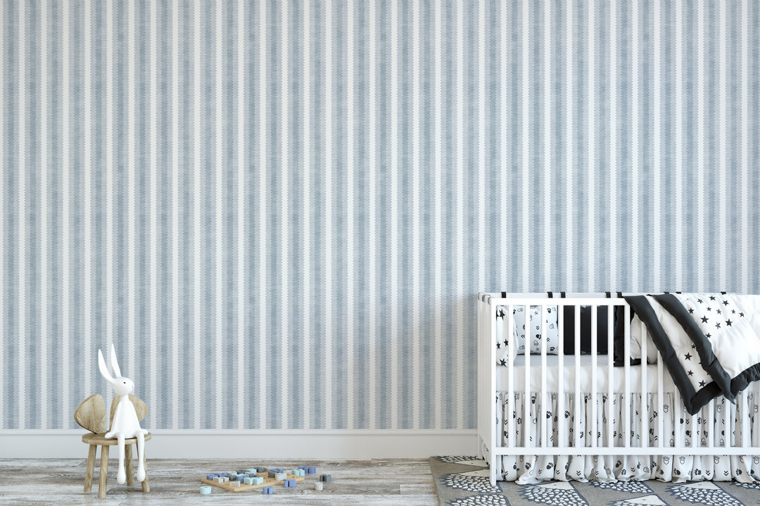 Zig Zag Column Vintage 6  Stripe Wallpaper