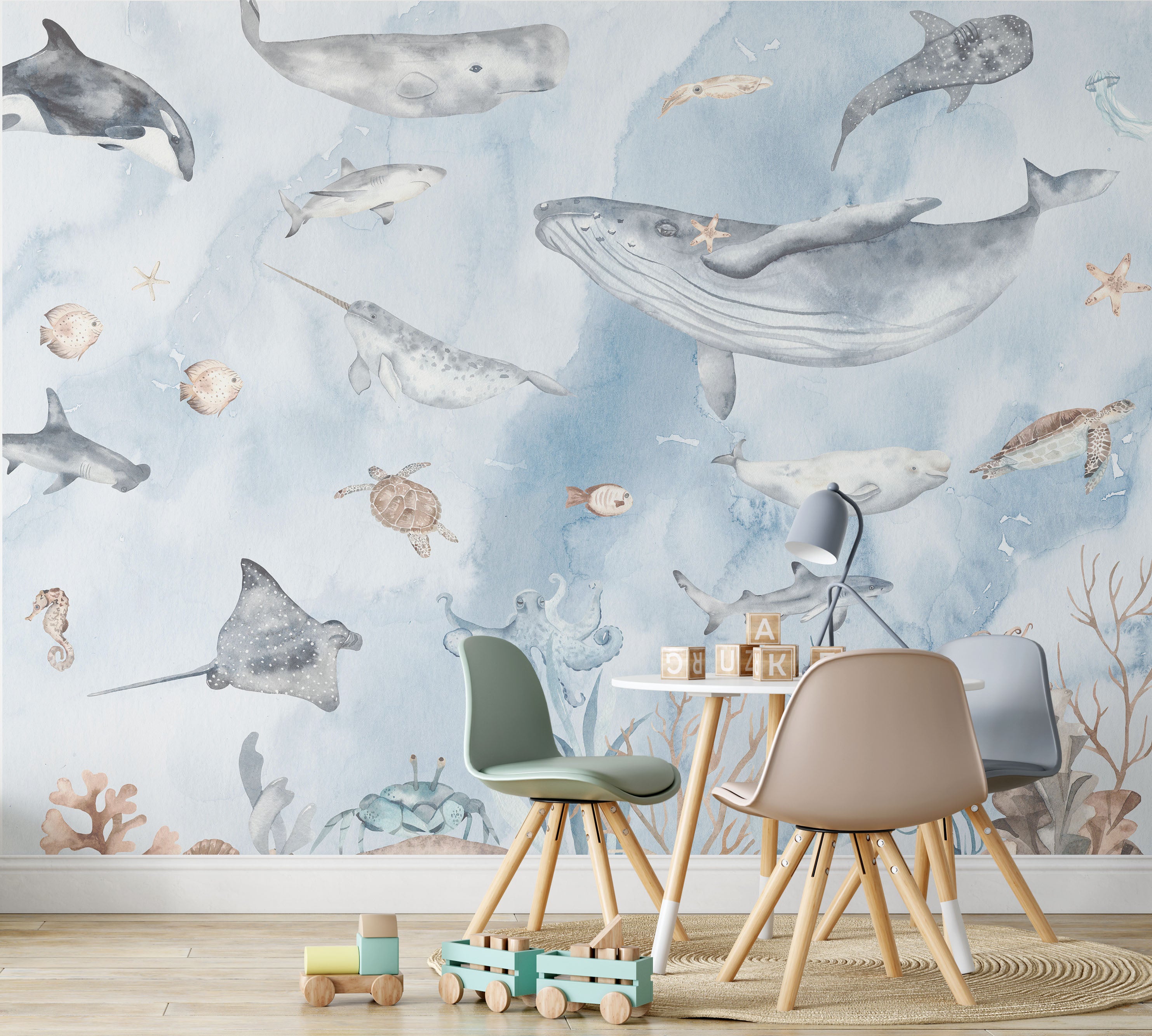 Ocean World Wallpaper Mural – Koko Art Shop