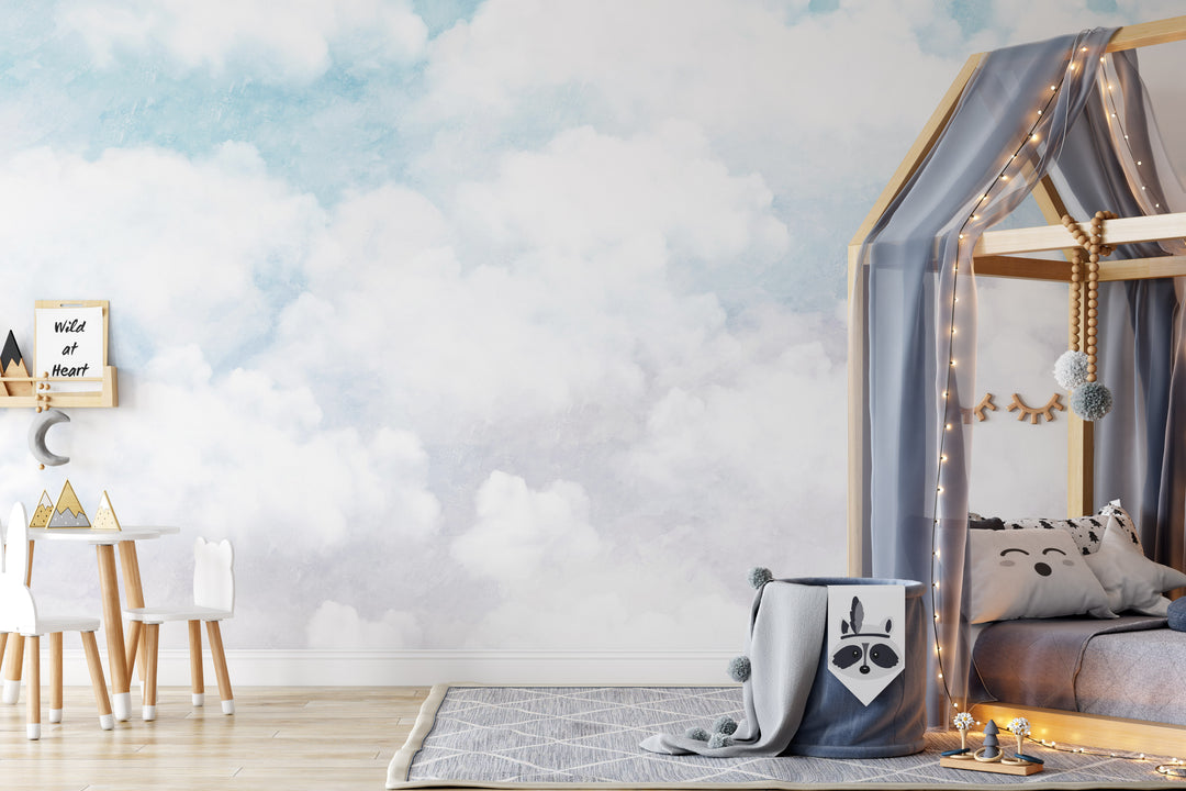 Light Blue and Mauve Vintage Cloud