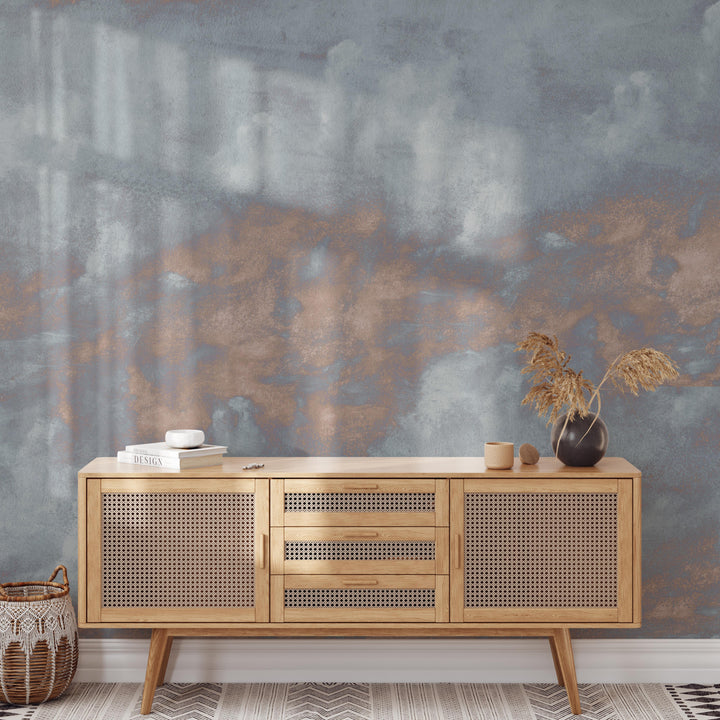 Minimal Ombre Clouds in Dusk Wallpaper Mural