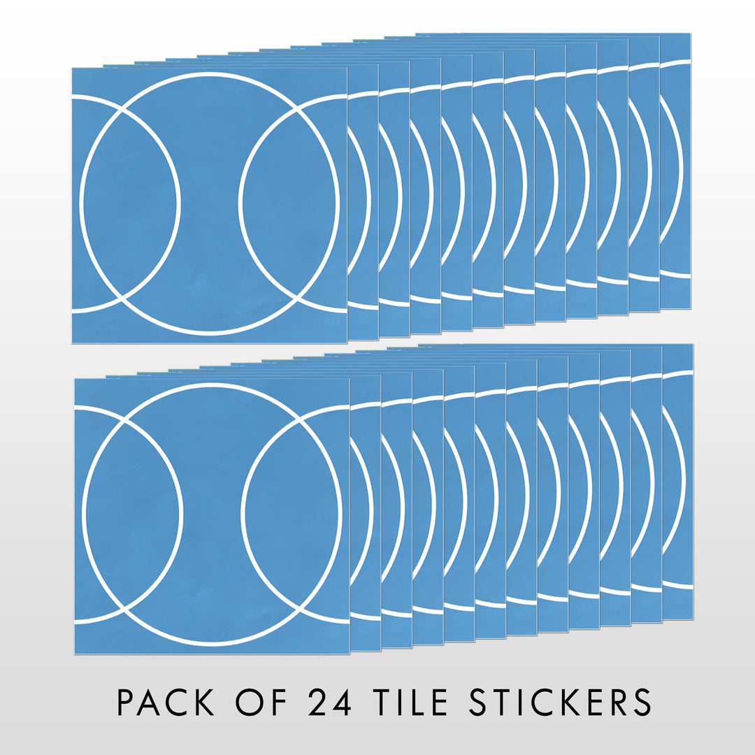 Blue Circles Shapes Vinyl Stickers