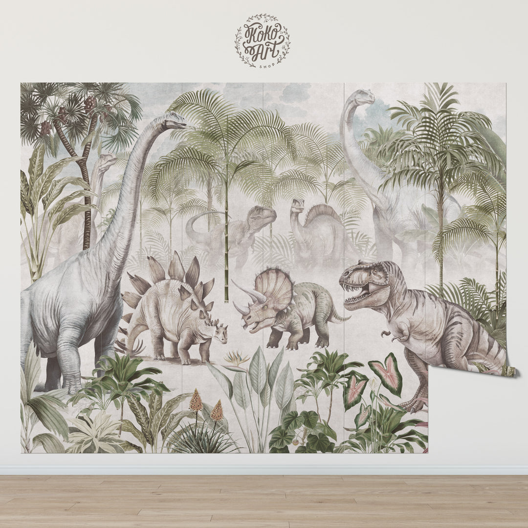 Prehistoric Safari Wallpaper Mural