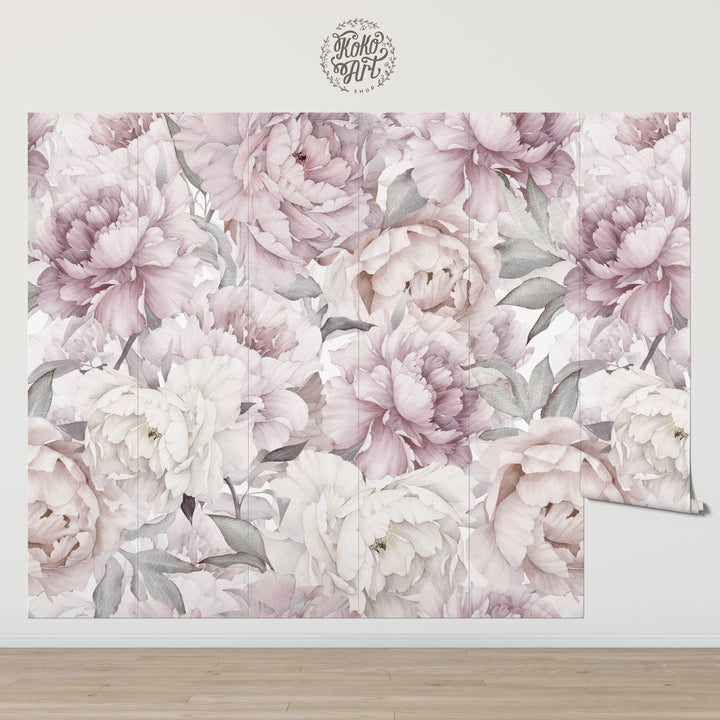 Muted Watercolor Peony Bouquet
