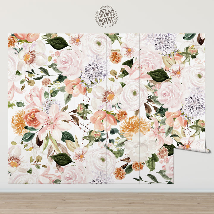 Spring in Blush Wallpaper Mural